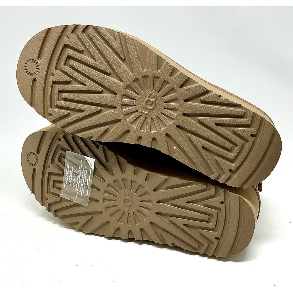 UGG Women Classic Mini Platform Suede Chestnut Boots NIB - Picture 9 of 16